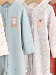 Multi Floral Baby Sleepsuits 4 Pack (0mths-3yrs) - Image 12 of 19