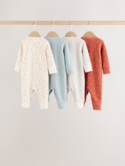 Multi Floral Baby Sleepsuits 4 Pack (0mths-3yrs) - Image 6 of 19