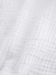 Laura Ashley White Ruffle Short Sleeve Linen Blend Top - Image 3 of 3