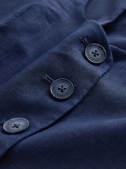 Laura Ashley Navy Linen Waistcoat - Image 6 of 9