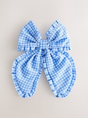 Blue Gingham Bow Hair Clip - Image 1 of 4