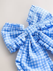 Blue Gingham Bow Hair Clip - Image 2 of 4