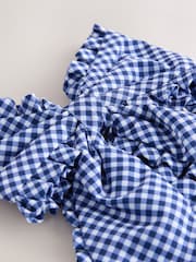 Bleu marine - Gingham Bow Hair Clip - Image 2 de 3
