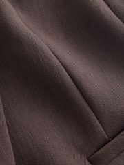 Chocolate Brown Crinkle Asymmetric Waistcoat - Image 8 of 8