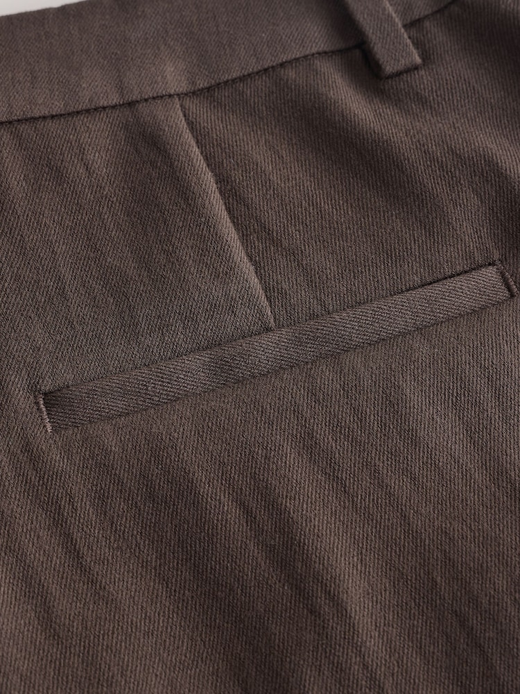 Chocolate Brown Crinkle Palazzo Trousers - Image 10 of 10