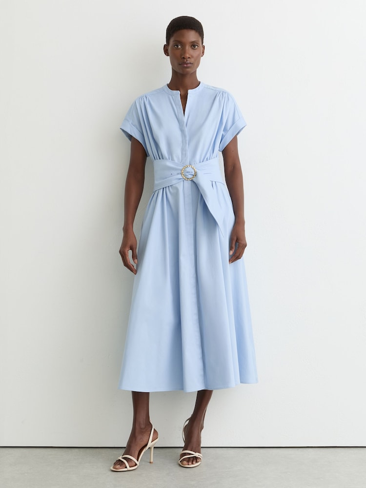 blue lace maxi dress Klairee Halter Lace Maxi Dress Icy Blue