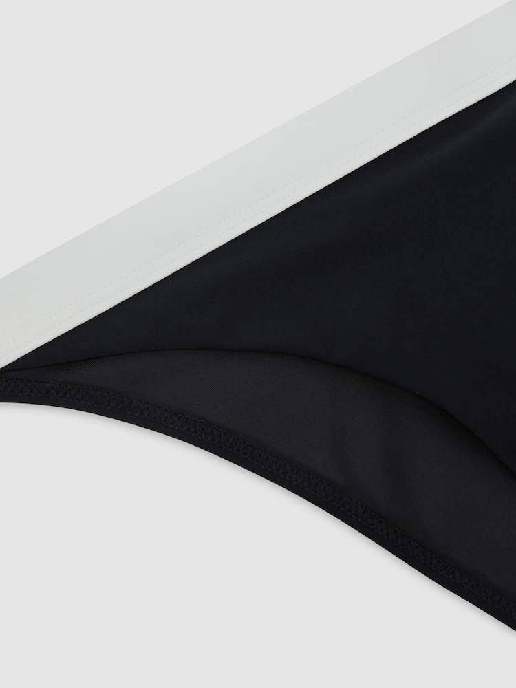Reiss Black/Ivory Abby Colour-Block Bikini Bottoms - Image 6 of 6 Reiss Black/Ivory Abby Colour-Block Bikini Bottoms - Image 6 of 6
