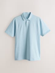 Ecru/Light Blue/Blue Stripe Printed Short Sleeve Jersey Polo Shirts 3 Pack - Image 6 of 9