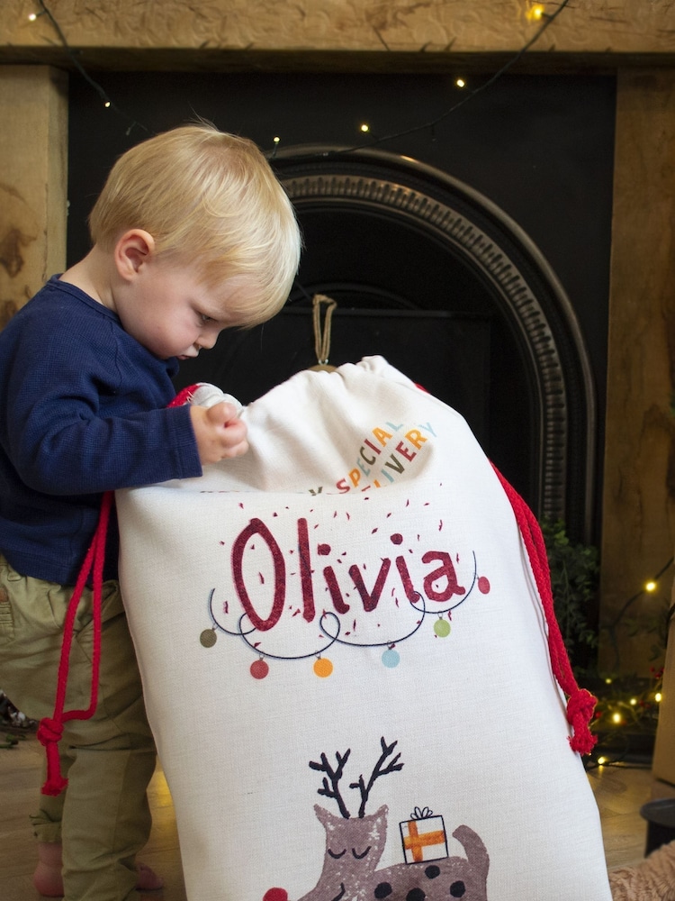 Personalised Reindeer Christmas Sack by Solesmith - Image 2 of 2