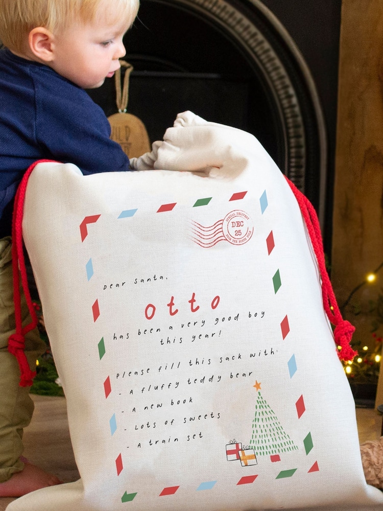 Personalised My Christmas List Sack by Solesmith - Image 2 of 2 Personalised My Christmas List Sack by Solesmith - Image 2 of 2