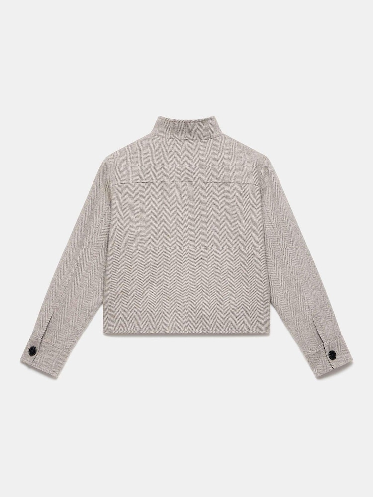 Mint Velvet Natural Wool Blend Herringbone Jacket - Image 8 of 8 Mint Velvet Natural Wool Blend Herringbone Jacket - Image 8 of 8