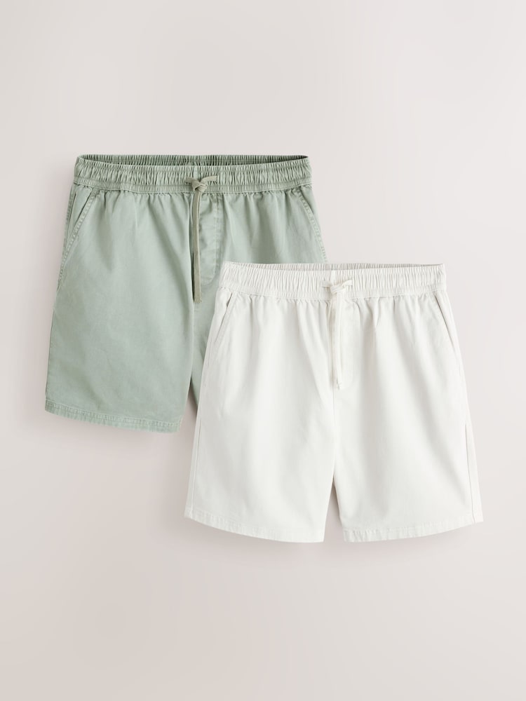 Verde/alb - Garment Dyed Dock Shorts - Imaginea 1 din 12