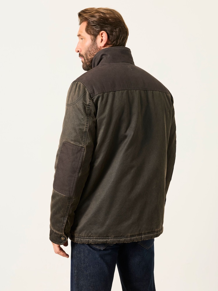 FatFace Broadsands Brown Funnel Neck Jacket - Image 2 of 5 FatFace Broadsands Brown Funnel Neck Jacket - Image 2 of 5