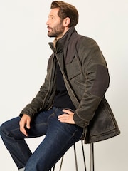 FatFace Broadsands Brown Funnel Neck Jacket - Image 5 of 5