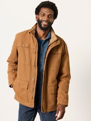 FatFace Sudeley Tan Brown Canvas Jacket - Image 1 of 6