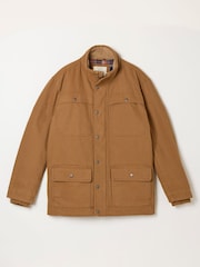 FatFace Sudeley Tan Brown Canvas Jacket - Image 6 of 6