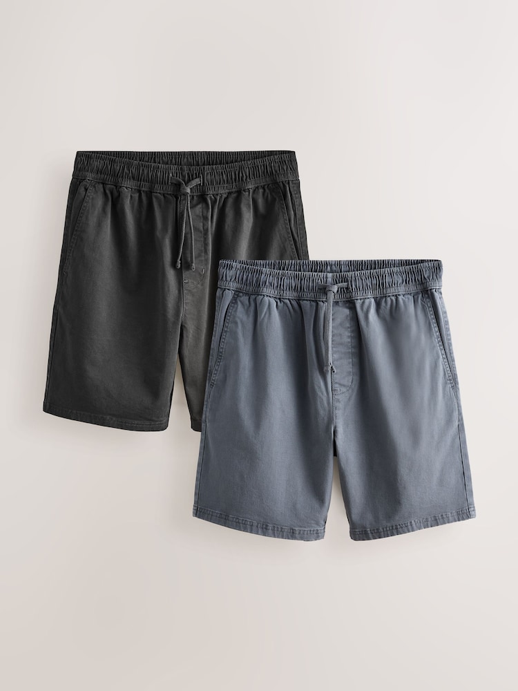 Negru/Bleumarin - Garment Dyed Dock Shorts - Imaginea 1 din 6