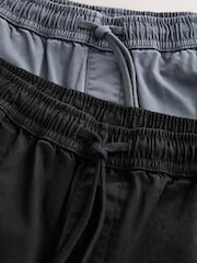 Negru/Bleumarin - Garment Dyed Dock Shorts - Imaginea 6 din 6