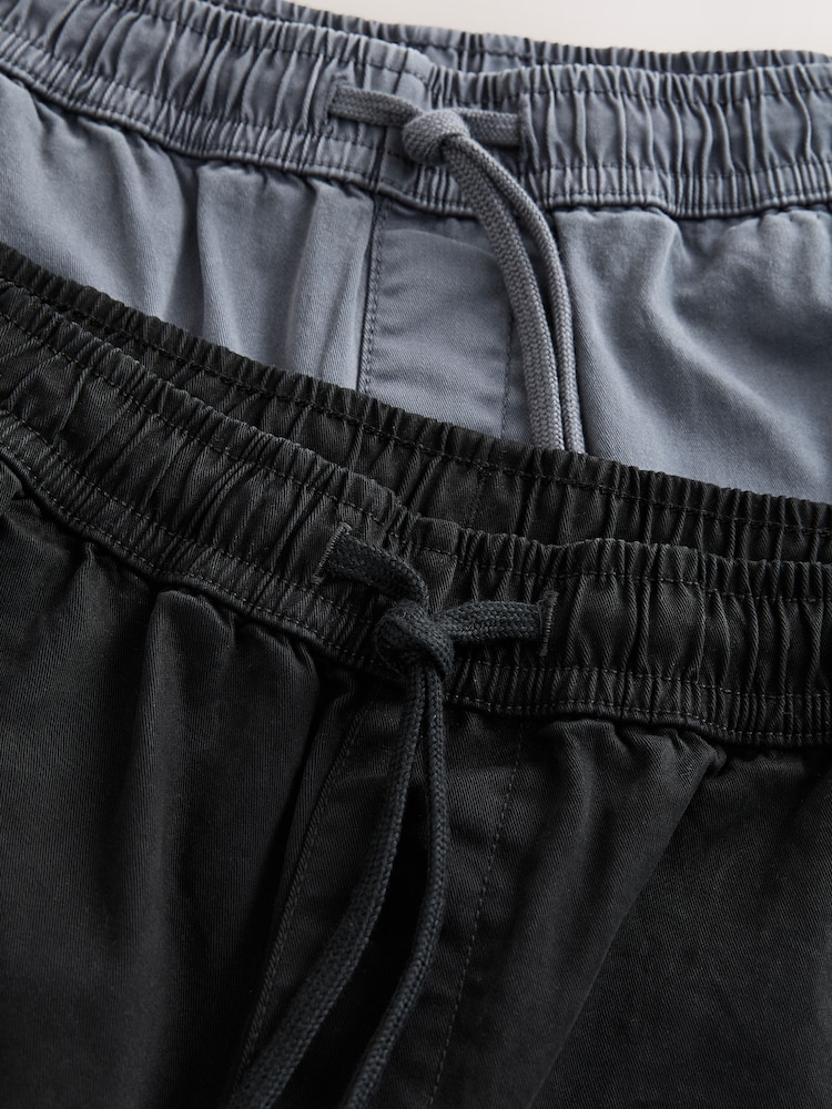 Negru/Bleumarin - Garment Dyed Dock Shorts - Imaginea 6 din 6