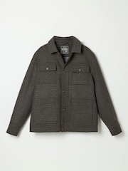 FatFace Charcoal Grey Check Shacket - Image 7 of 7
