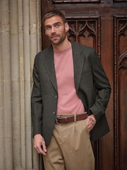 FatFace Witley Dark Green Wool Mix Blazer - Image 1 of 7