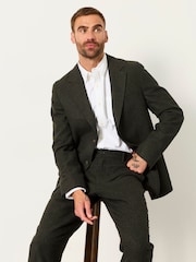 FatFace Witley Dark Green Wool Mix Blazer - Image 6 of 7