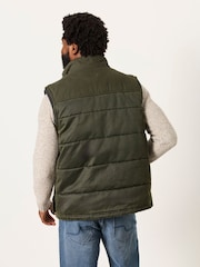 FatFace Broadsands Khaki Green Quilted Gilet - Image 2 of 6