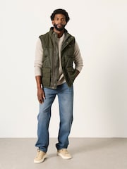 FatFace Broadsands Khaki Green Quilted Gilet - Image 3 of 6