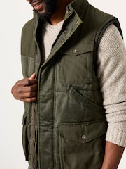 FatFace Broadsands Khaki Green Quilted Gilet - Image 4 of 6