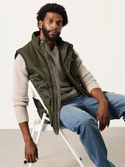 FatFace Broadsands Khaki Green Quilted Gilet - Image 5 of 6