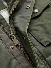 FatFace Broadsands Khaki Green Quilted Utility Vest - Image 7 of 7