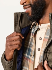 FatFace Dartmouth Khaki Green Lightweight Quilted Jacket - Image 3 of 6