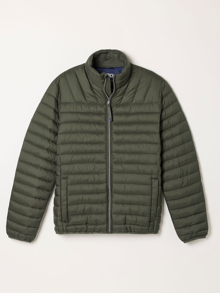 FatFace Dartmouth Khaki Green Lightweight Quilted Jacket - Image 6 of 6