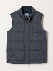 FatFace Navy Tarn Micro Check Wool Mix Gilet - Image 7 of 7