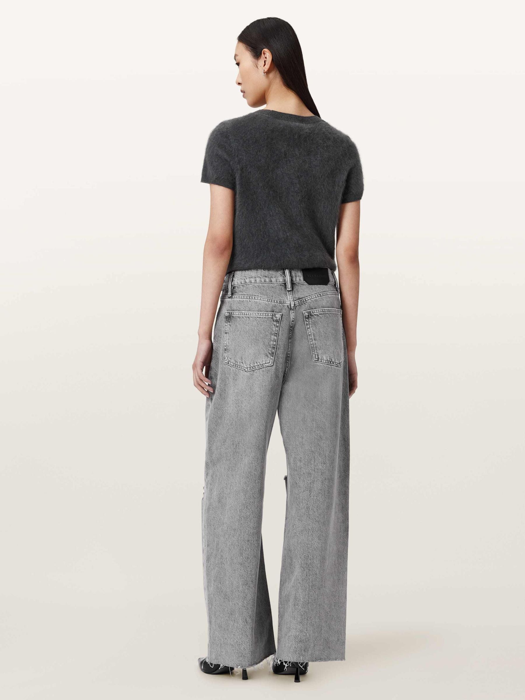 Buy AllSaints Grey Aki Crossover Jeans from Next USA