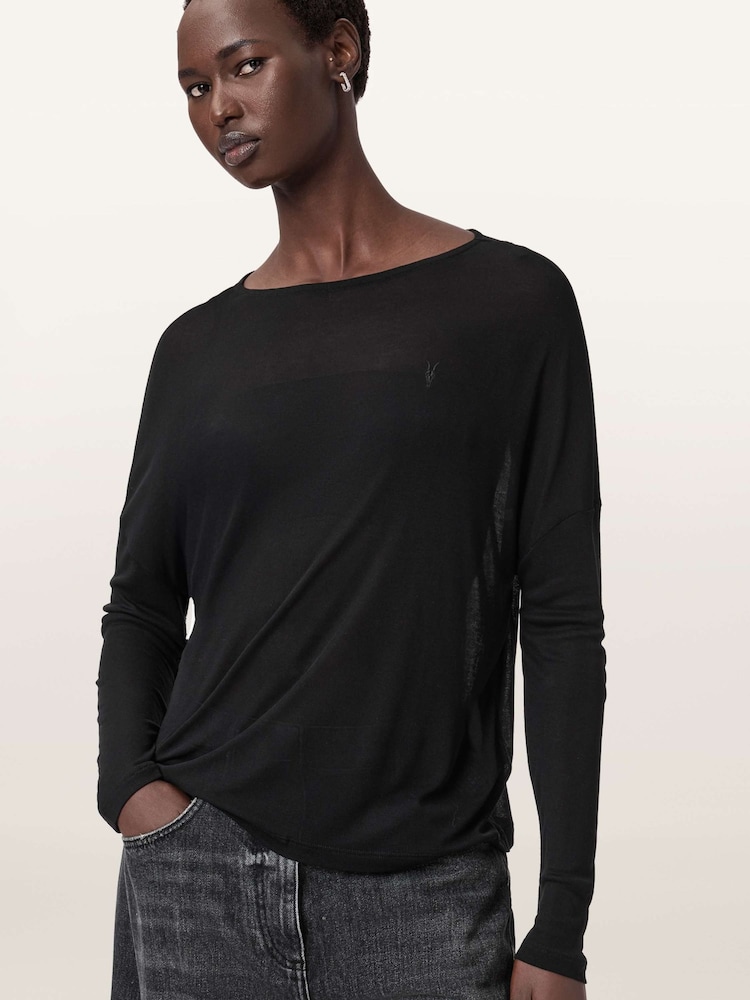 AllSaints Black Francesco Rita T-Shirt - Image 2 of 8