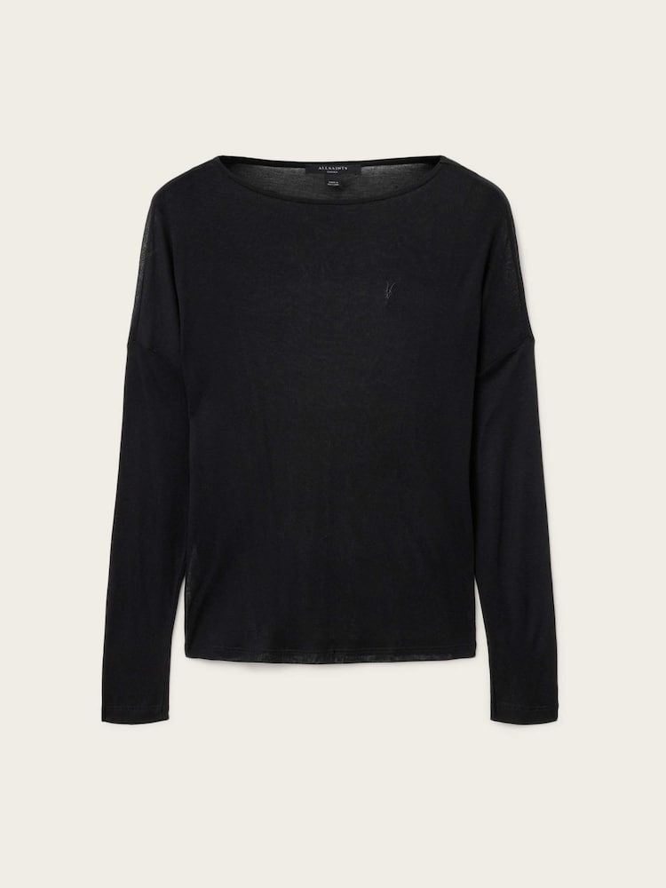 AllSaints Black Francesco Rita T-Shirt - Image 8 of 8