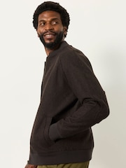 FatFace Brown Wool Mix Bomber Jacket - Image 3 of 6