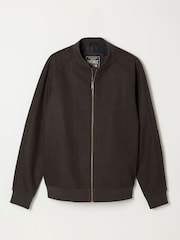 FatFace Brown Wool Mix Bomber Jacket - Image 6 of 6