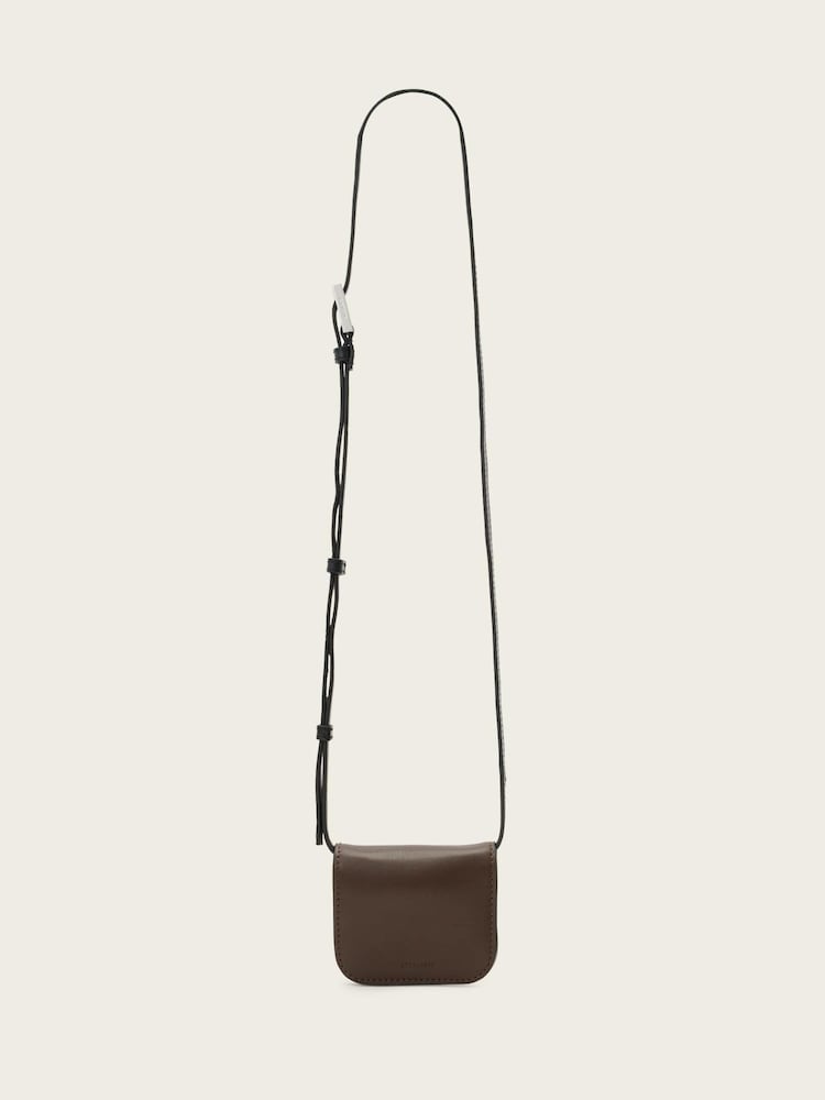 AllSaints Brown Maeve Card Cross-Body Bag - Image 1 of 5