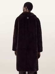 AllSaints Brown Sora Coat - Image 4 of 7