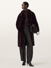 AllSaints Brown Sora Coat - Image 5 of 7