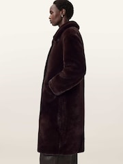 AllSaints Brown Sora Coat - Image 6 of 7