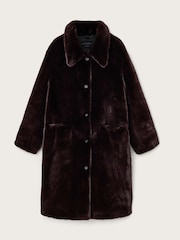 AllSaints Brown Sora Coat - Image 7 of 7