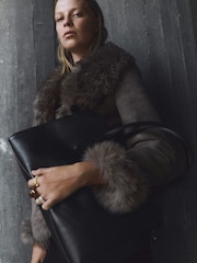 Mango Black Pebbled Faux Leather Bag - Image 4 of 4