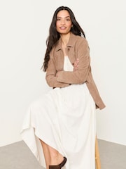 FatFace Erin Beige Suede Jacket - Image 5 of 6