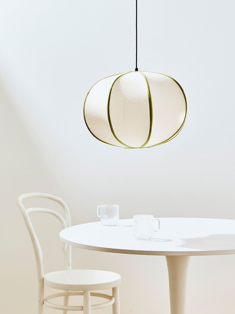 Oliver Bonas Green Paloma Brown Pendant Lamp Shade - Image 1 of 4 Oliver Bonas Green Paloma Brown Pendant Lamp Shade - Image 1 of 4