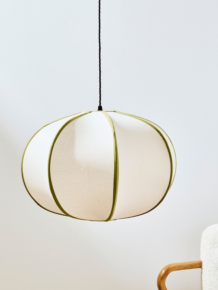 Oliver Bonas Green Paloma Brown Pendant Lamp Shade - Image 2 of 4 Oliver Bonas Green Paloma Brown Pendant Lamp Shade - Image 2 of 4