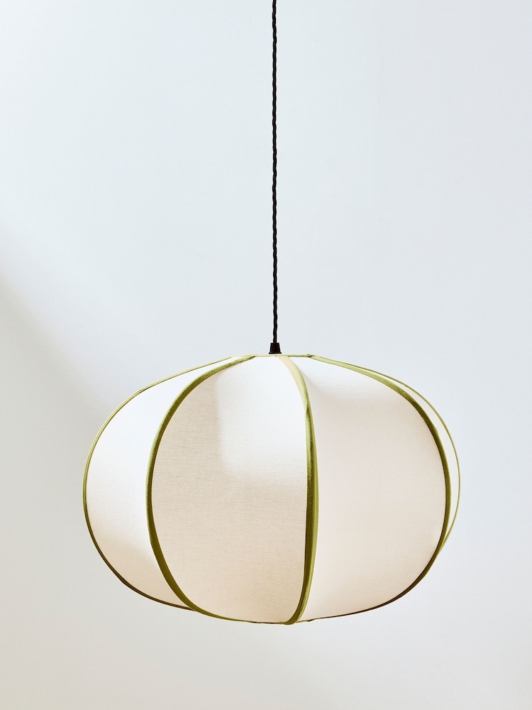 Oliver Bonas Green Paloma Brown Pendant Lamp Shade - Image 4 of 4 Oliver Bonas Green Paloma Brown Pendant Lamp Shade - Image 4 of 4