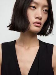 Mango Black Sleeveless Belted Jumpsuit - Image 4 of 6